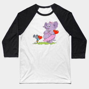 Mouse and Elephant love Baseball T-Shirt